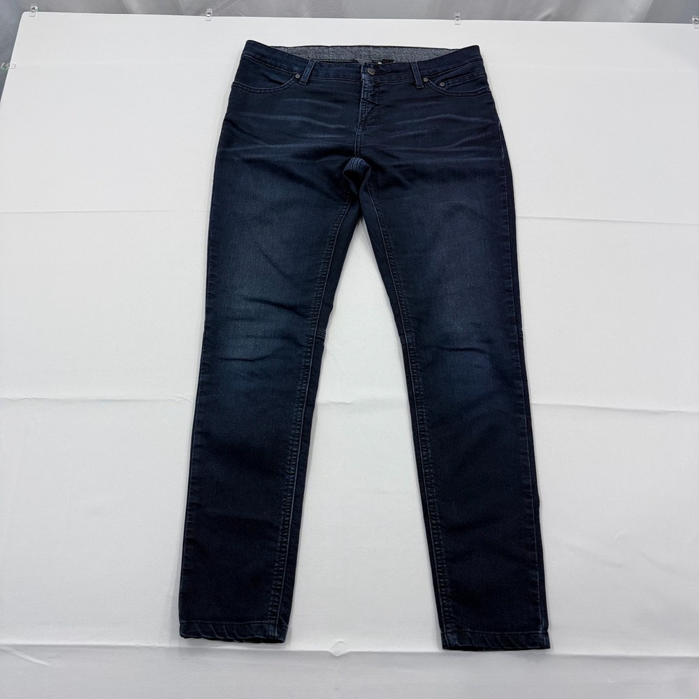 Harley‎ Davidson Mid Rise Slim Stretch Jeans 32x28 Women 29 Dark Wash Blue Denim